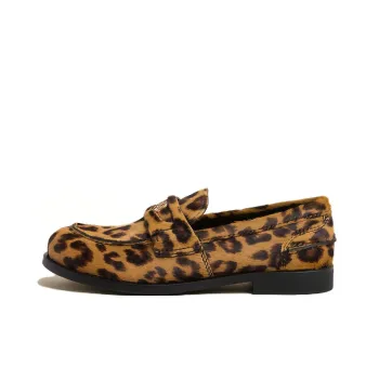 MIU MIU Animal print Leather Loafers