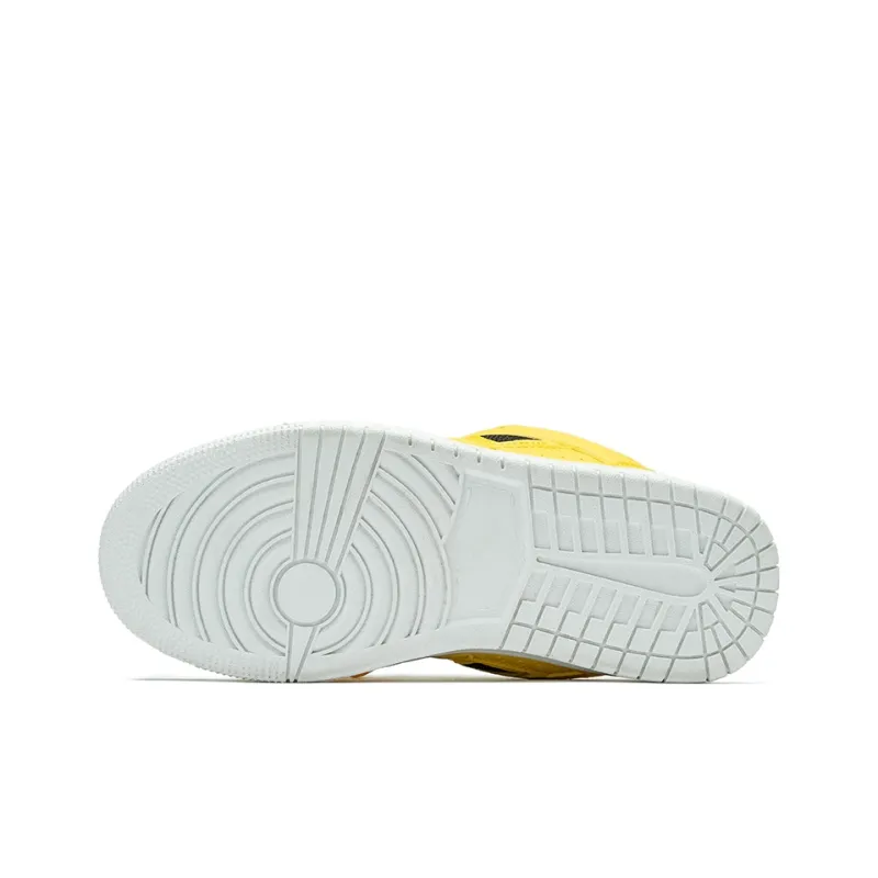 Medd Puffy Shoes Anti Slip Wear Resistant Low Top Skateboard Shoes Women's Yellow-4