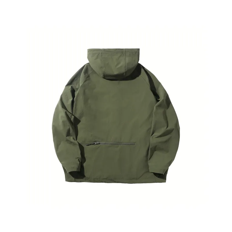 MOBI GARDEN Water Repellent Windbreaker Coats Jacket Unisex Army Green-1