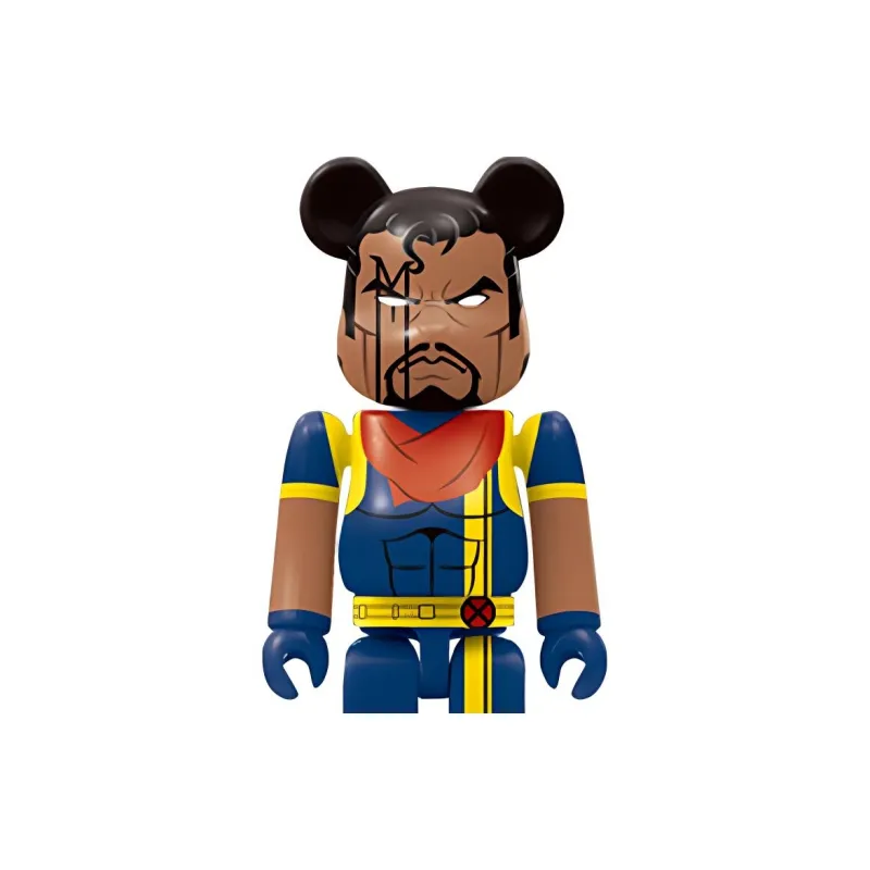 BE@RBRICK 100% Happy X Men X Men Gray Deadpool & Bishop Trendy Figures 7cm-3
