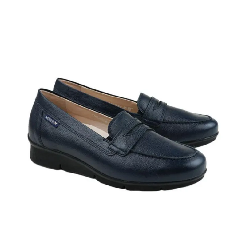 MEPHISTO Loafers Women's Gray Gold/Navy Blue-7