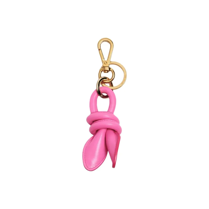 Jacquemus Metal Calf Leather Keychains Women's Pink-0