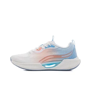 Warrior Anti Slip And Wear Resistant Lightweight Low Top Running Shoes Unisex Beige Blue