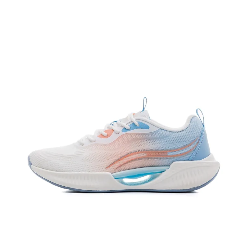 Warrior Anti Slip And Wear Resistant Lightweight Low Top Running Shoes Unisex Beige Blue-0