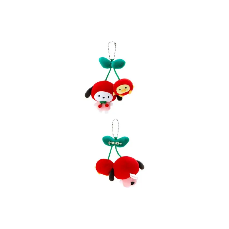Sanrio Pochacco Cherry Styling Dolls Plush Pendant 9.5cm Height-2