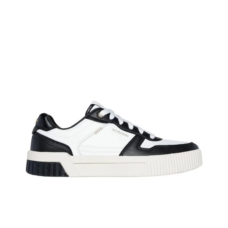 Skechers Court Classics Breathable Low Top Casual Shoes Women's Black White-1
