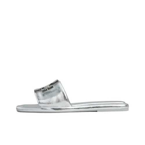 TORY BURCH Slide Slippers Women's Silver