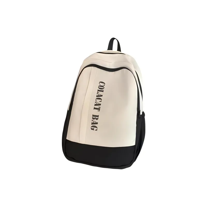 HACIN Nylon Backpack Regular Unisex Black White/Blue White/Yellow Green/Brown-1