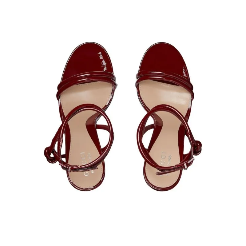 GUCCI One Strap Sandals 10.4cm Women's Red-3