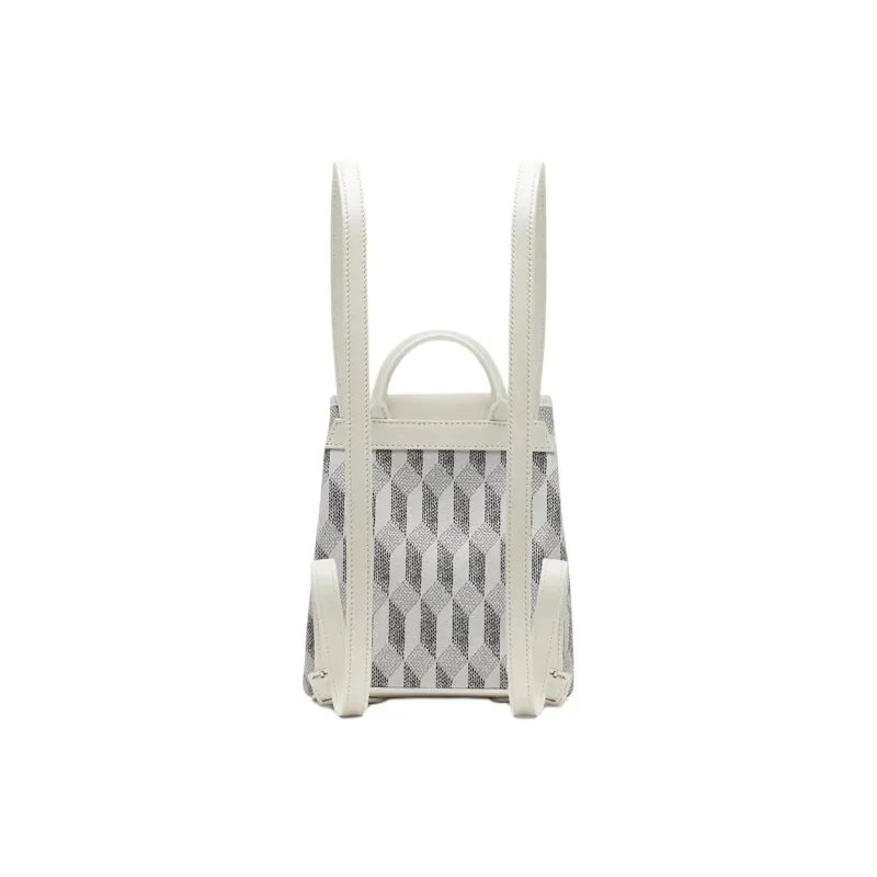AU DEPART Calfskin Backpack Small Size Women's White-2
