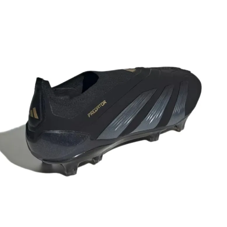 Adidas Predator Elite Laceless Fg Core Black Carbon Gold Metallic-2