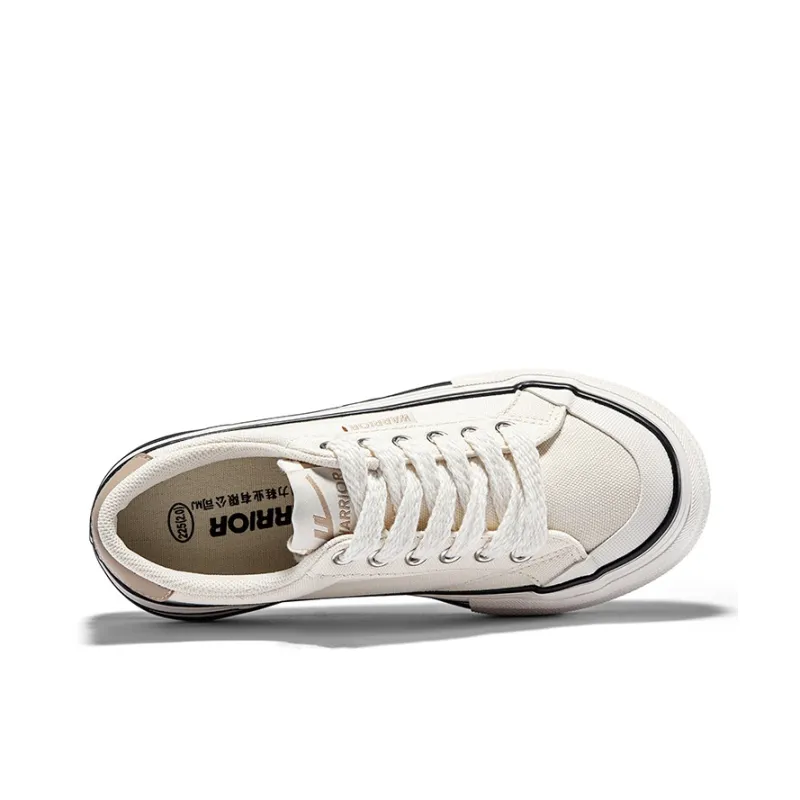 Warrior Students' Elegance Casual Women's Shoes Lightweight Low Top Canvas Shoes Women's Beige-2