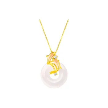 Mom's Gift Chalcedony Jade Necklaces Women's