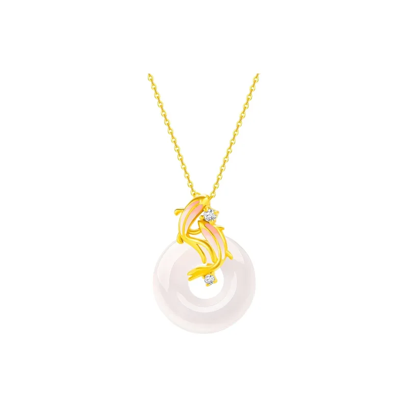 Mom's Gift Chalcedony Jade Necklaces Women's-0