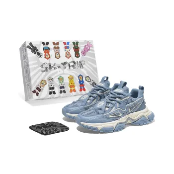 SK.TRIP Bow And Arrow 1 Cushioning Height Increasing Wear-Resistant Low-Top Chunky Sneakers Unisex Clear Azure Blue