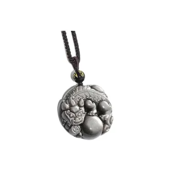 Kai Zhen Obsidian Necklaces Unisex