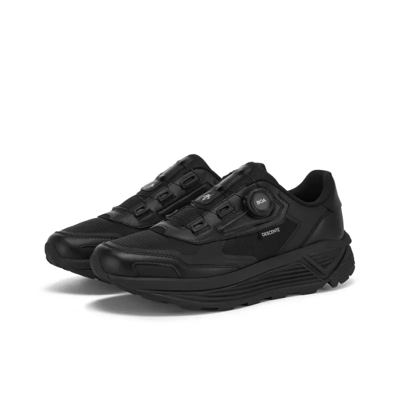 DESCENTE Dualis Knit DUALIS Series, Urban Commuting Abrasion Resistant Low Top Casual Shoes Men's Black-1
