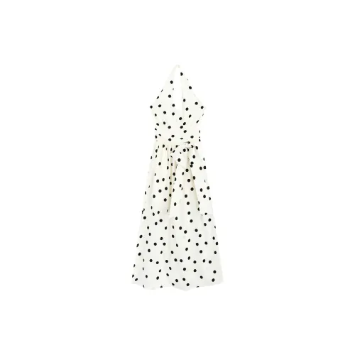 DGMZ Slip Dresses Women's Apricot Polka Dot