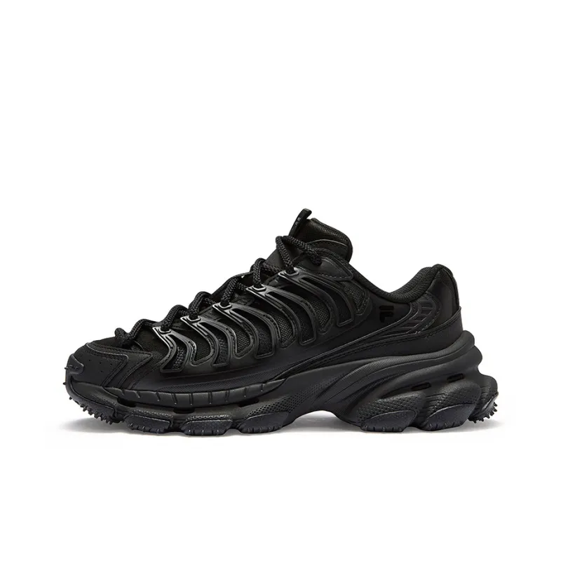 FILA FUSION BRACKET Anti Slip Wear Resistant Low Top Casual Shoes Women's Black-0