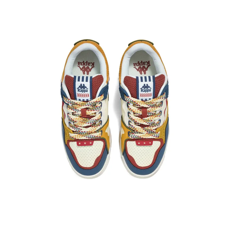 Kappa Anti Slip Wear Resistant Low Top Skateboard Shoes Unisex Light Malt Yellow-3