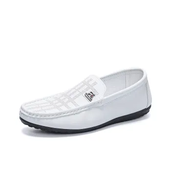 Abango Gommino Loafers Men White/Black