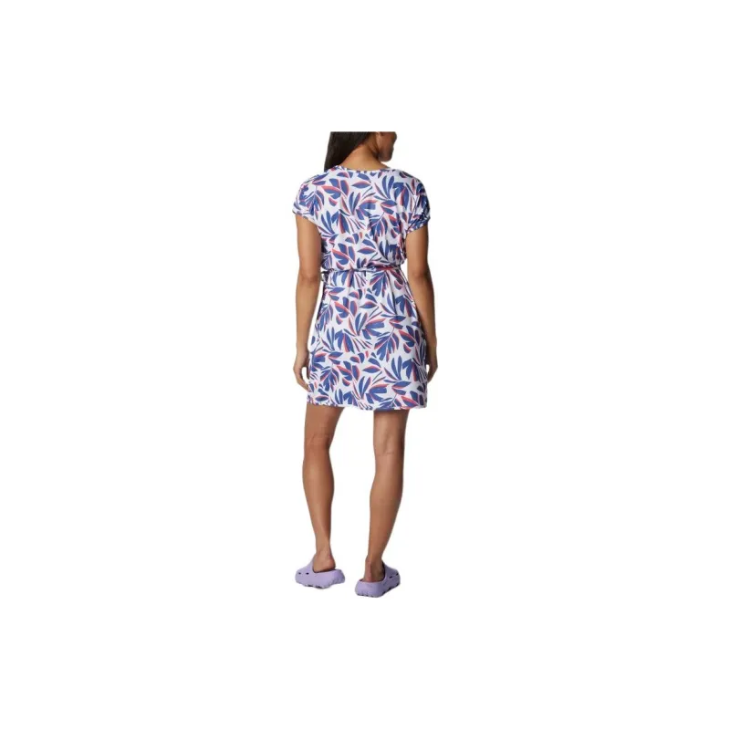 Columbia Women's Chill River™ Print Wrap Dress Short-Sleeved Dresses Women's White Tamarillo-1