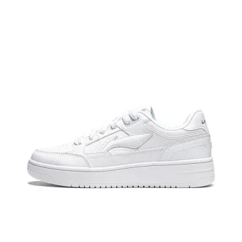 LiNing Tianji Anti Slip And Wear Resistant Height Increasing Low Top Skateboard Shoes Women's Standard White