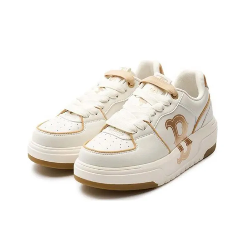 MLB Chunky Liner Cushioning Breathable Low Top Skateboard Shoes Unisex Gold-1
