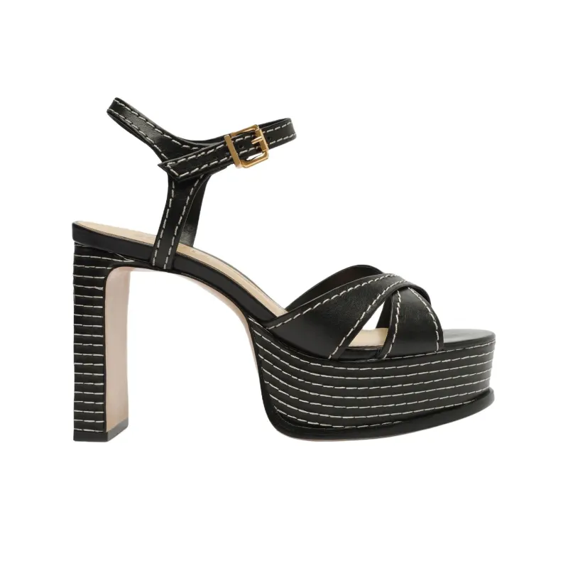 Schutz Keefa Strap Sandals 11.4cm Women's Black-1