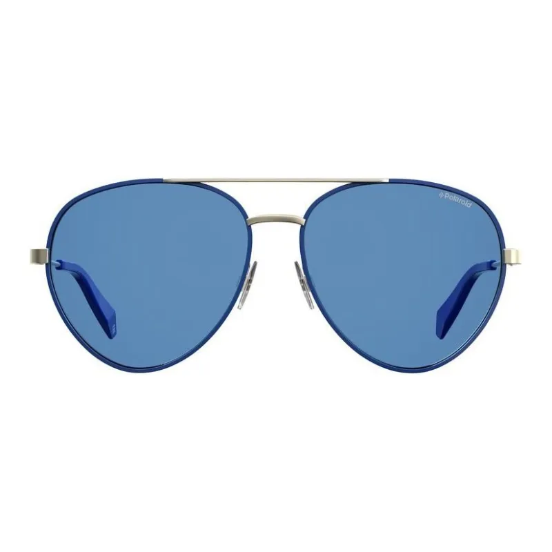 Polaroid Carbon Fiber Aviator Sunglasses Women's Blue-1
