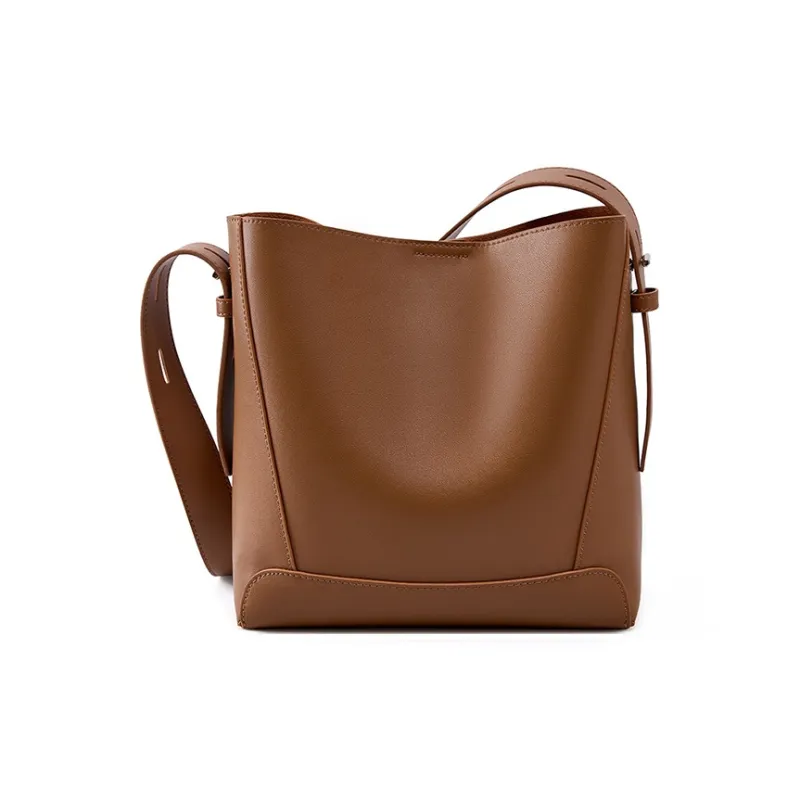 CARTELO Cow Leather Shoulder Bag Regular Women's Black/Salted Caramel/Smoke Gray/Gold Brown/Coffee-6