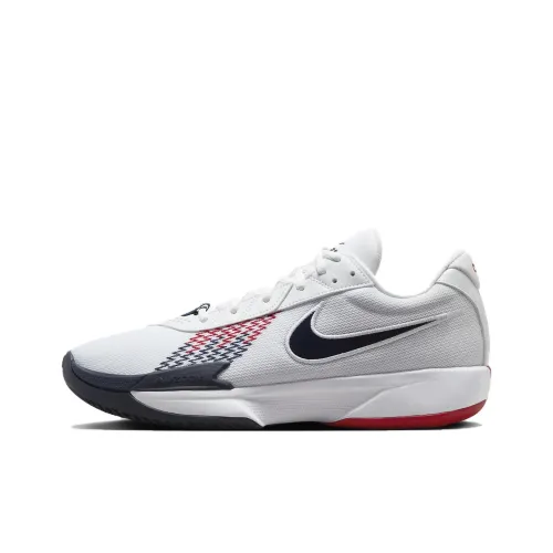 Nike Air Zoom G.T. Cut Academy Basketball Shoes Unisex Low-Top White/Sports Red/Obsidian