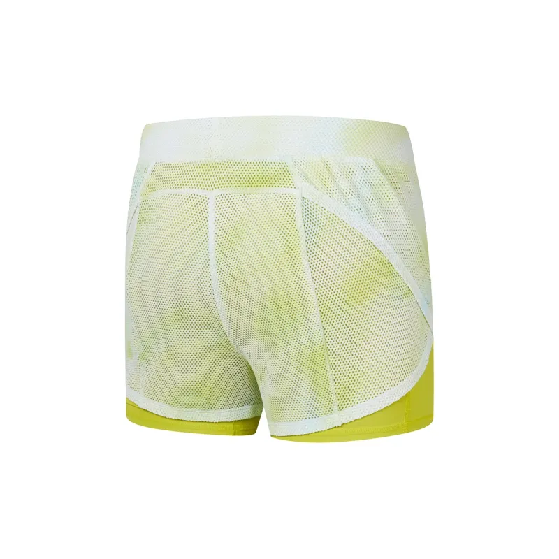 Saucony Sports Shorts Women's Yellow Green Gradient Combo-1