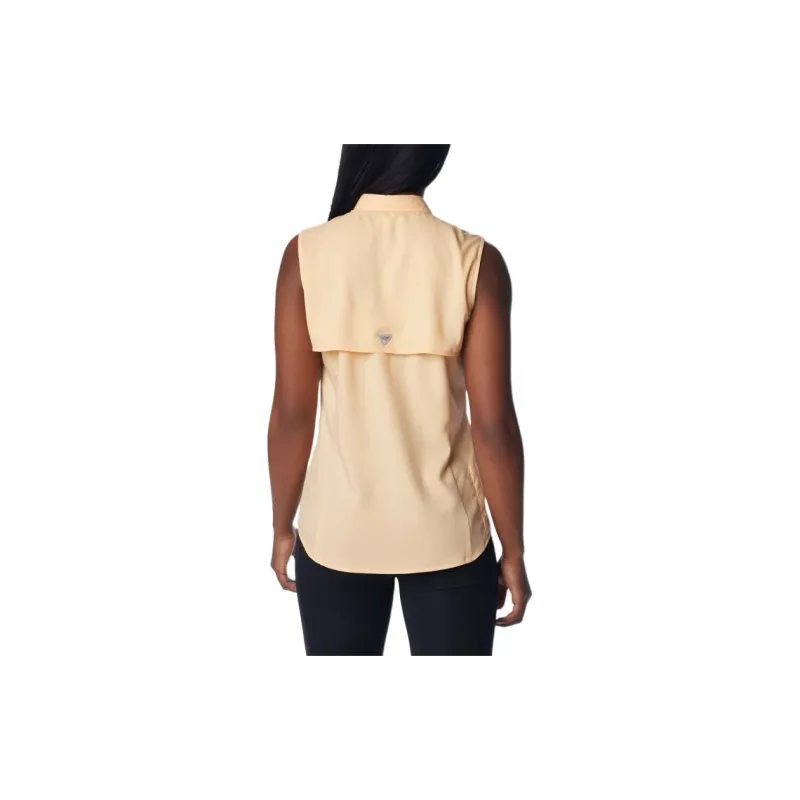 Columbia PFG Tamiami Sleeveless Shirt Shirt Women's Yellow-1