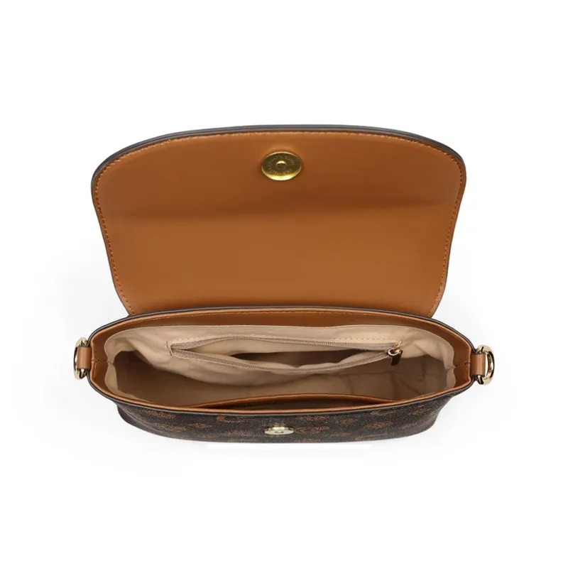 C°BANNER Synthetic Leather One Shoulder Crossbody Small Square Bag Regular Women's Coffee-5