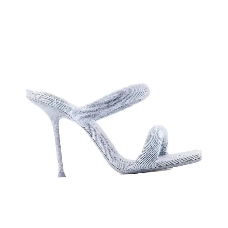 Alexander Wang Julie Slide Slippers 10.5cm Women's Blue-2