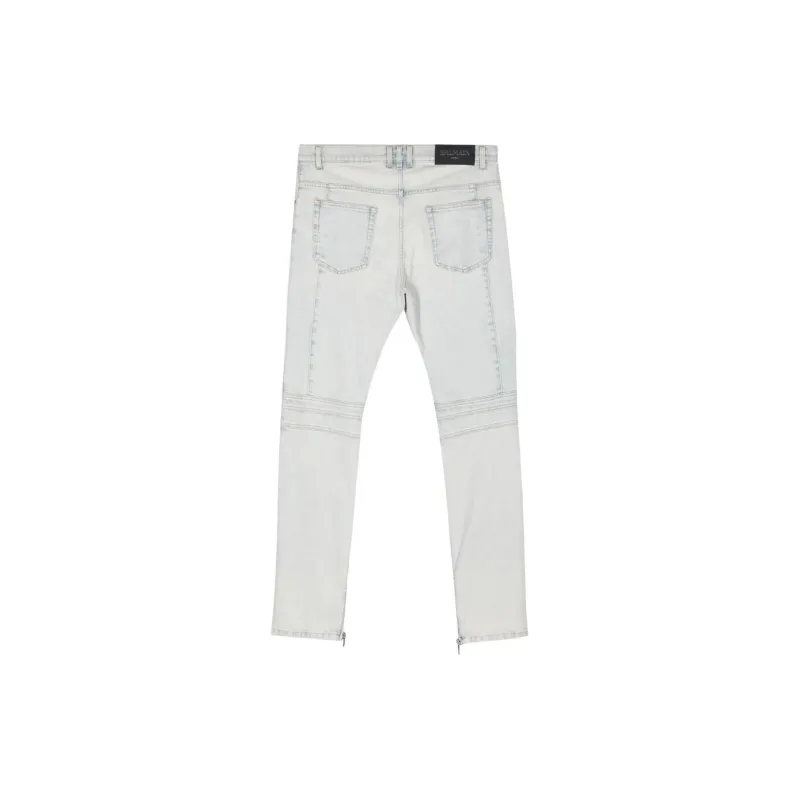BALMAIN Distressed Tapered Jeans-1
