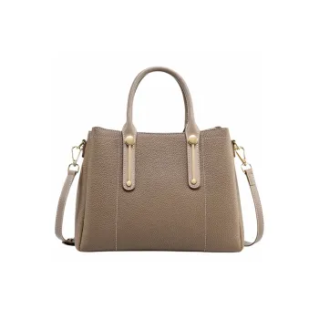 DIFENISE Cow Leather Crossbody Bag Handbag Large Size Unisex Khaki