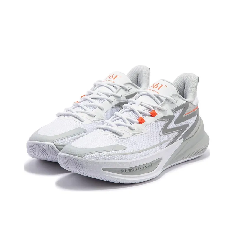 361° Big3 Team Big3 Team 2nd Generation Wear Resistant Low Top Basketball Shoes Men's White Gray-3