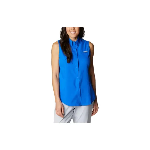 Columbia PFG Tamiami Shirts Women's Blue