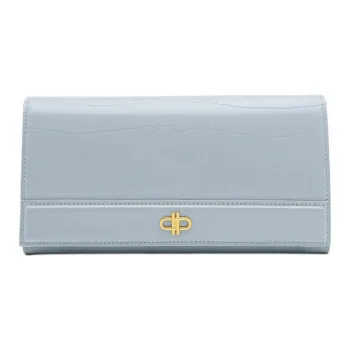 PEDRO Leather Shoulder Bag Crossbody Bag Wallets Women's Gray Blue