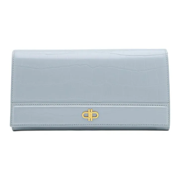 PEDRO Leather Shoulder Bag Crossbody Bag Wallets Women's Gray Blue-0