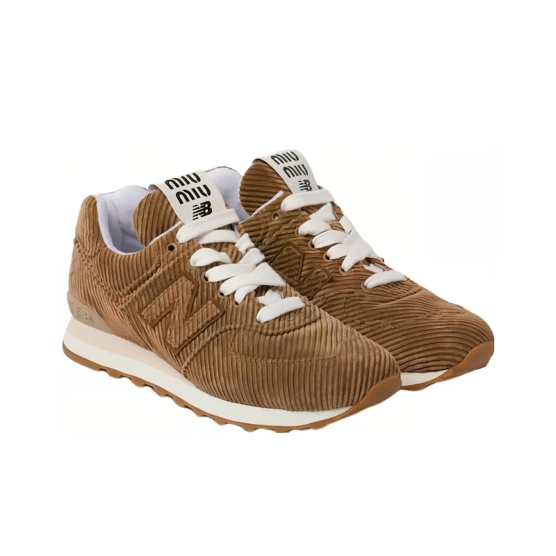 New Balance x MIU MIU NB 574 Low Top Casual Shoes Women's Cinnamon-2