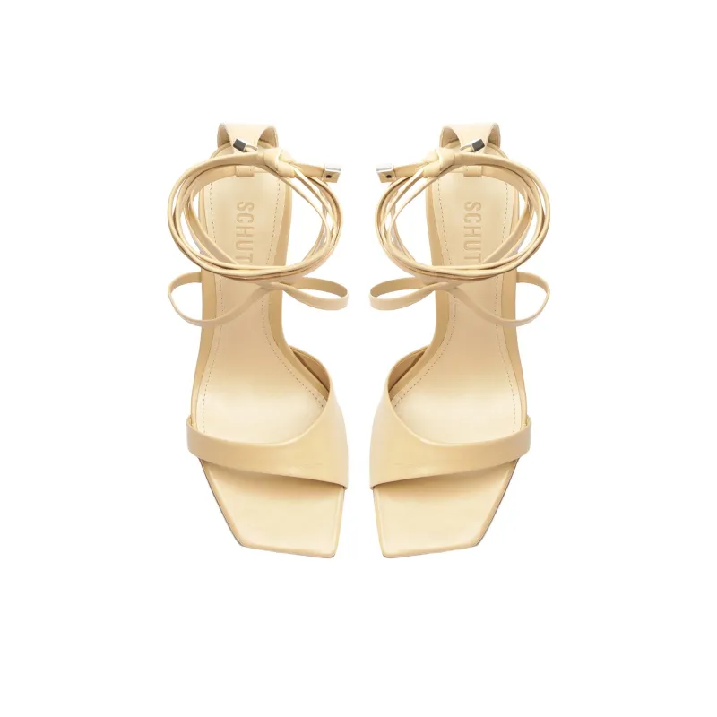 Schutz Bryce Strap Sandals 10.8cm Women's Beige-3