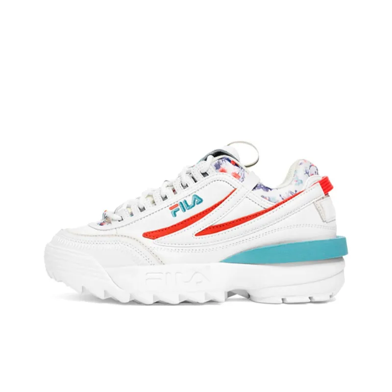 FILA Disruptor 2 Cushioning Low-Top Running Shoes Women's White Orange Blue-0