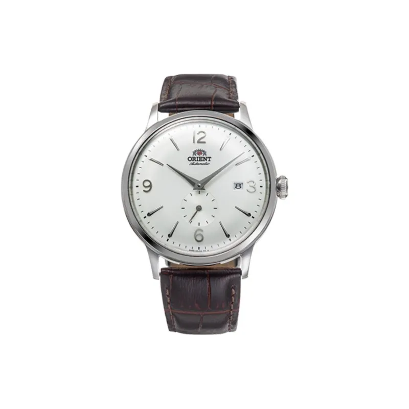 ORIENT Automatic/Manual Mechanical Movement Leather Strap Watch 40.5mm Men's Watches White Dial-0
