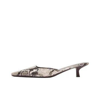 ST. AGNI Closed Toe Slippers 5cm Women's Black