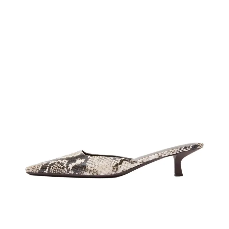 ST. AGNI Closed Toe Slippers 5cm Women's Black-0