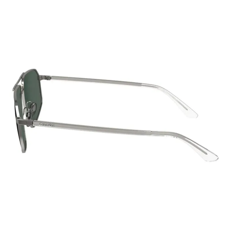 CALVIN KLEIN Metal Irregular Shape Sunglasses Men's Silver-2