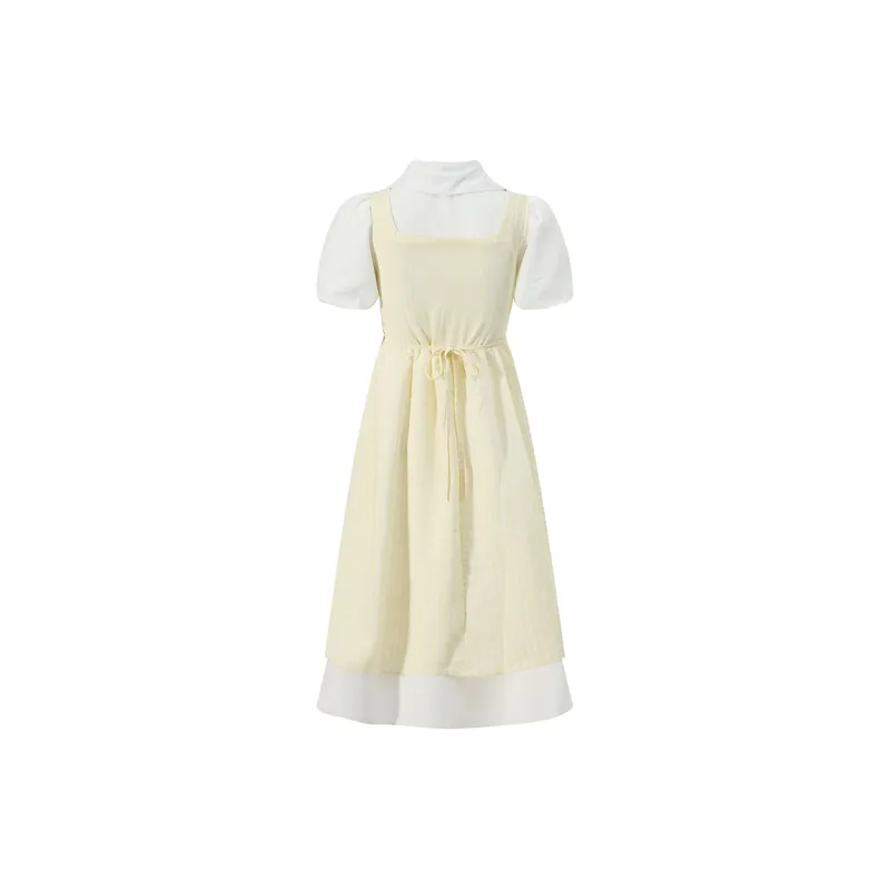 Incolore Short Sleeved Dresses Women's Light Yellow-1